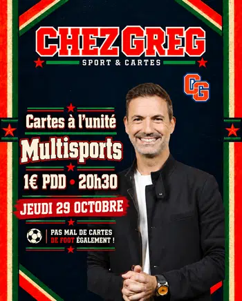 🔥Cartes à l’unité MULTISPORTS & pas mal de FOOT ⚽️! 1€ PDD 🤟