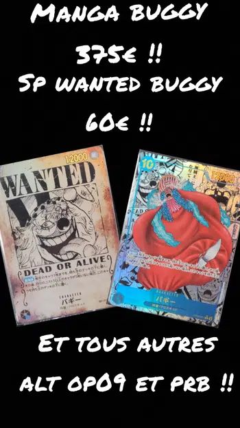Buggy manga 375€ !! Buggy wanted et plein d'autres alt a l'unité !!