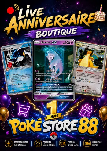 🔥 Item Scellés et carte à l'unité 1€ PDD !!! 🔥 Anniversaire Pokestore88  💎 fête ses 1 an  🔥