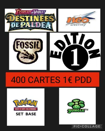 400 CARTES A 1€ PDD + ITEMS SCELLÉS