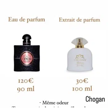 Vente parfums inspirés de grandes marques