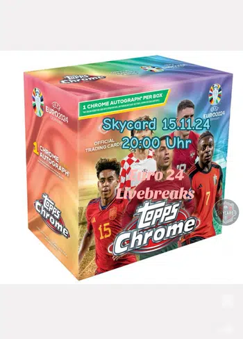 DE/EN/FR 2024 TOPPS Chrome UEFA Soccer First Livebreak