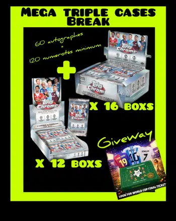 ⚠️⚽MEGA TRIPLE CASES BREAK⚽⚠️ sur 2 cases topps chrome ucc JUMBO 25/26 + 1 case topps chrome ucc HOBBY BOX 25/26