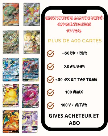 CARTE A L UNITE 100% JAP 1€ PDD